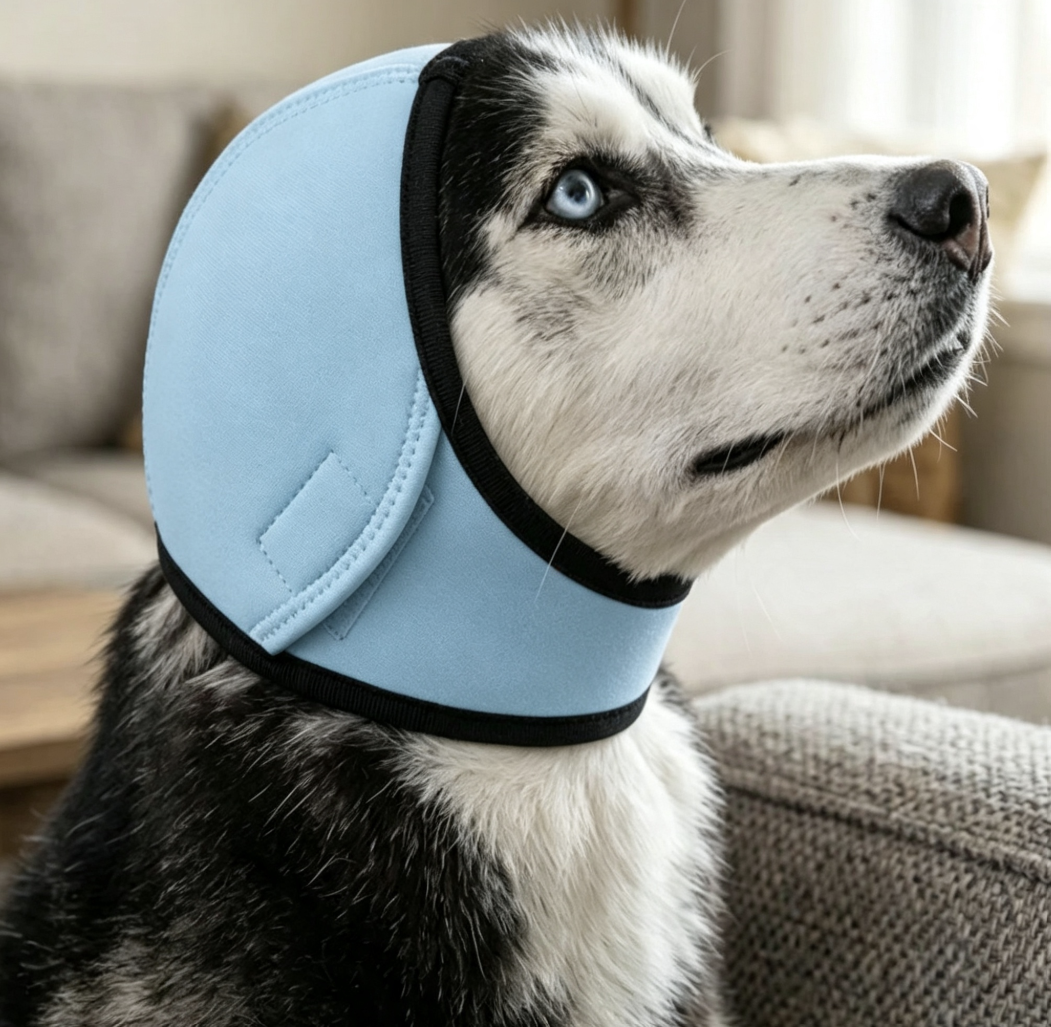 Galorax™ – Protector Auditivo Antiestrés para Perros